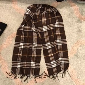 Cashmere feel brown and black men’s scarf